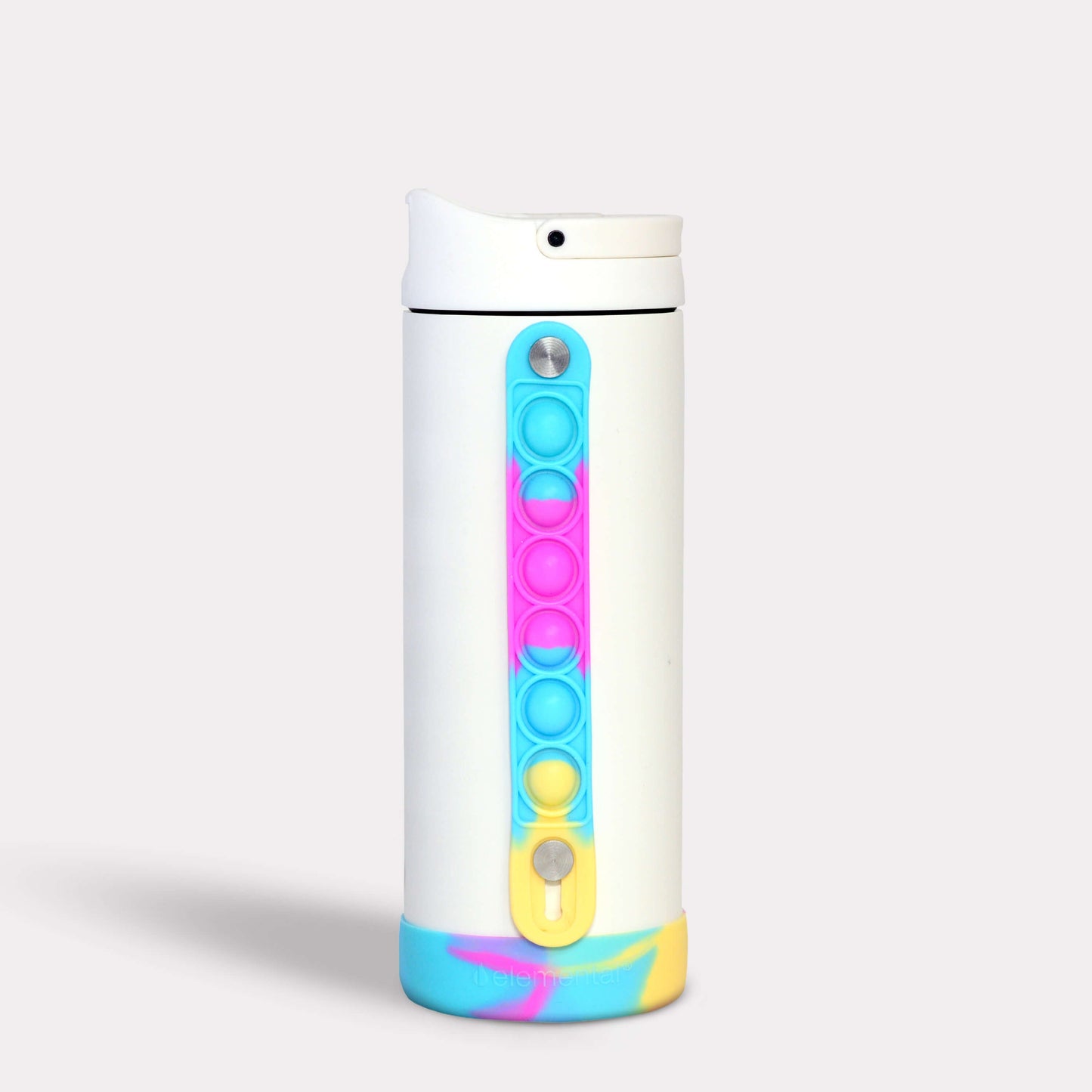 Iconic 14oz Pop Fidget Bottle - White Tie Dye