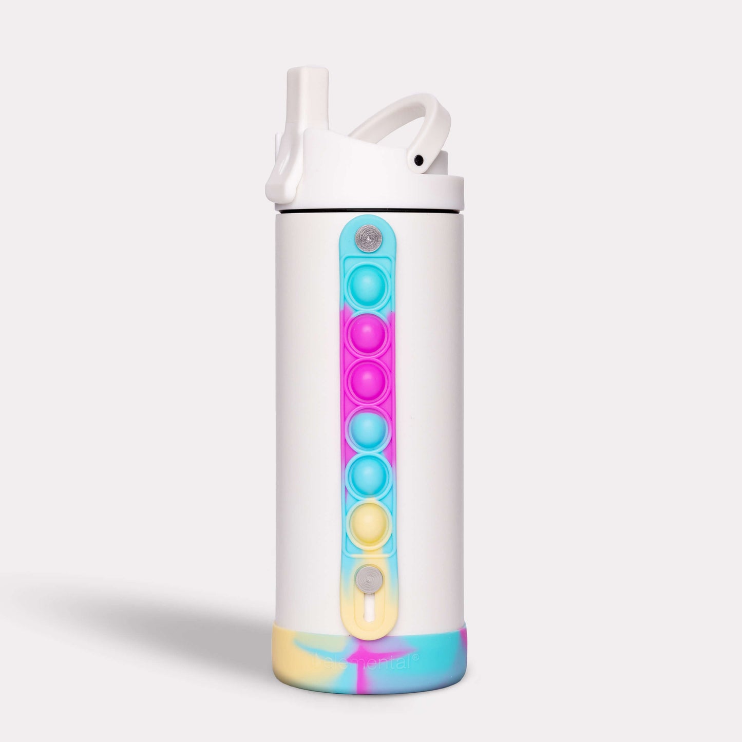 Iconic 14oz Pop Fidget Bottle - White Tie Dye