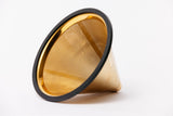 Reusable Pour Over Coffee Filter for Chemex and Hario V60 (Gold) by Barista Warrior