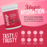 JUNP Electrolytes Powder No Sugar No Carbs – Wild Berry Fruit Flavor Drink Mix - Potassium & Salt Electrolyte Hydration Powder Zero Calorie Sugar Free Electrolyte Powder, Keto Friendly, 90 Servings