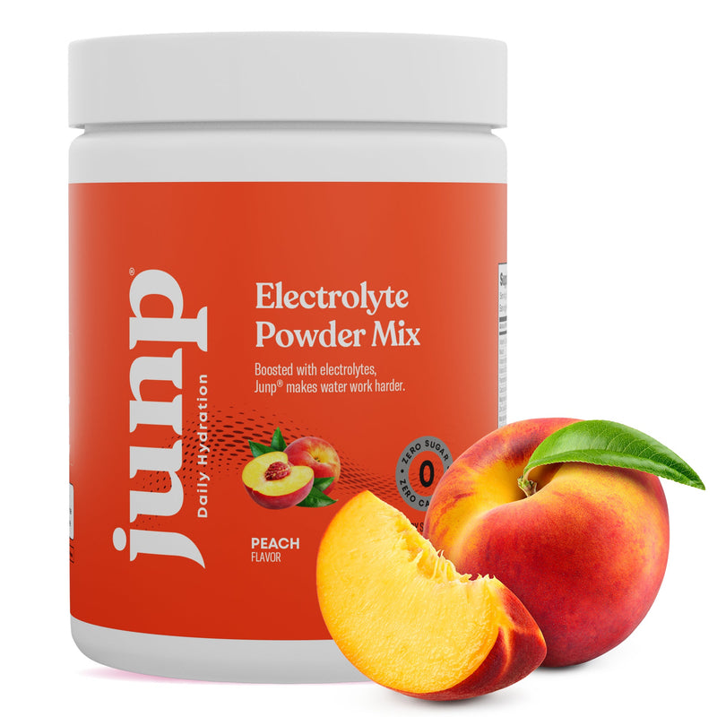 JUNP Electrolytes Powder No Sugar No Carbs – Orchard Fresh Juicy Peach Drink Mix - Potassium & Salt Electrolyte Hydration Powder Zero Calorie Sugar Free Electrolyte Powder, Keto Friendly, 90 Servings