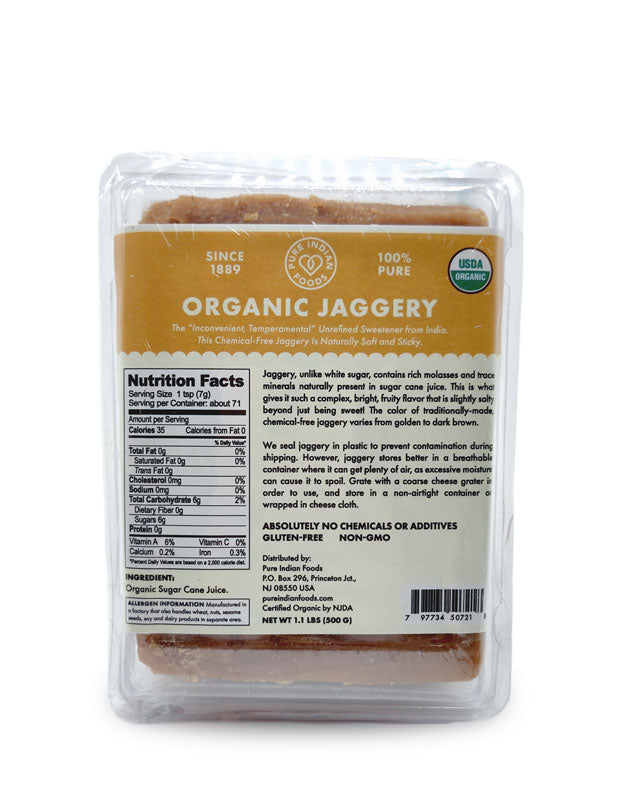 Jaggery (Panela, Rapadura), Certified Organic - 1.1. lbs