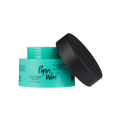 Natural Deodorant Cream without Aluminum, Activated Charcoal by PiperWai Natural Deodorant