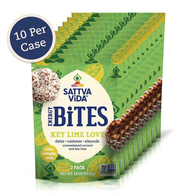 NEW - Key Lime Love Energy Bites, 2pack (10 per case) by Sattva Vida