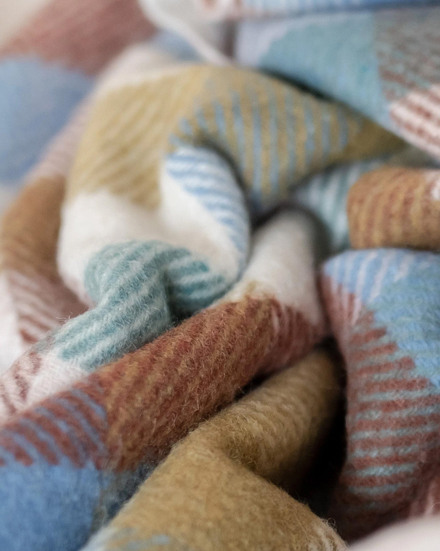 Rainbow Herringbone Check Recycled Wool Blanket by United By Blue