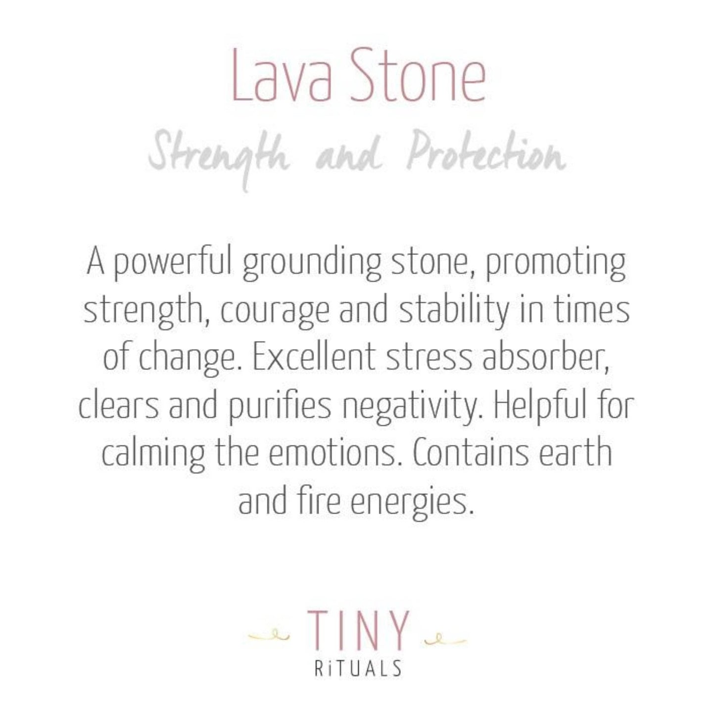 Lava Stone Energy Bracelet by Tiny Rituals