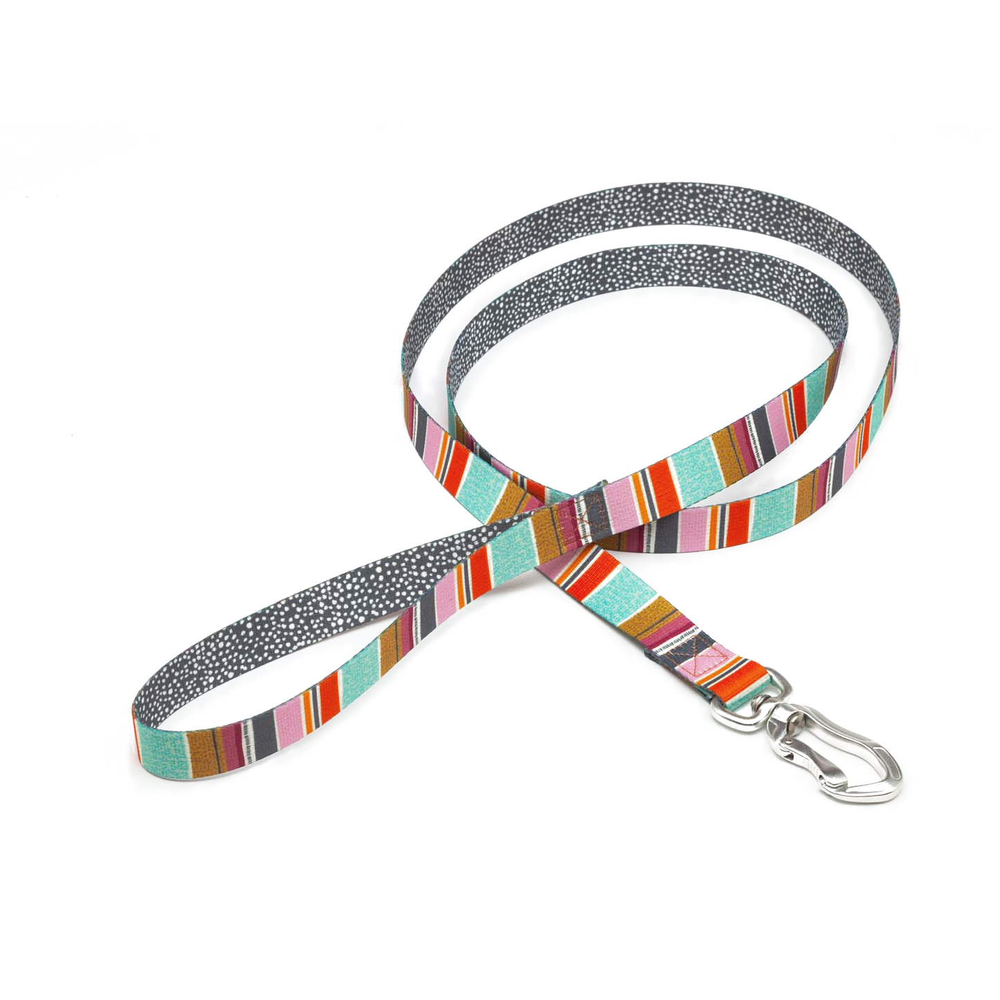 Seawoof Dog Leash Multicolor Stripe Print