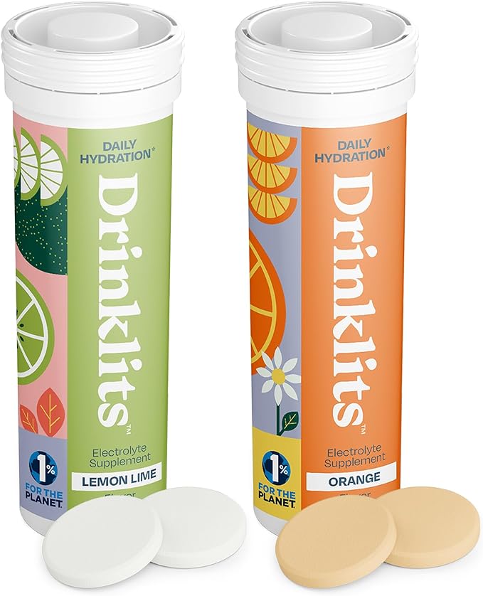 Lemon-Lime & Orange Electrolyte Tablets (2) Tube Bundle by Drinklits