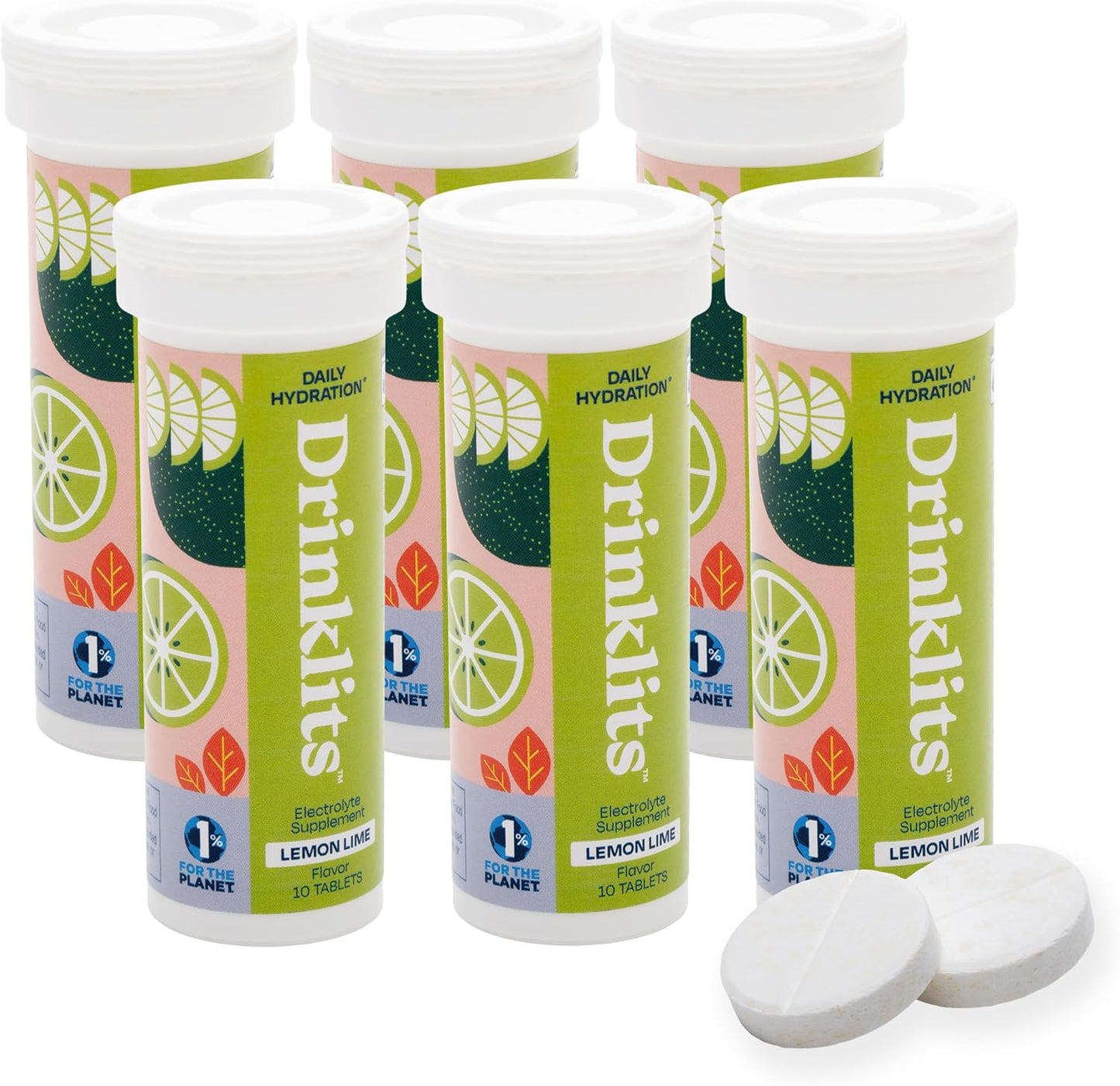 Lemon Lime Best Electrolyte Sports Drink Tablets (6) Tube Bundle