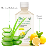Pure Aloe Vera Juice, All-In-One Digestive and Immune System Support,  USDA Certified Organic, Lemon Flavor, 16.7 fl oz