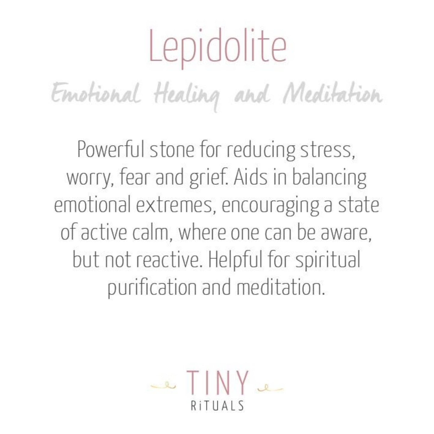 Lepidolite Energy Bracelet by Tiny Rituals