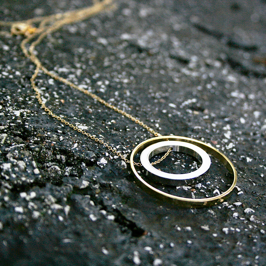 Lisa Two-tone Circle Necklace by Made for Freedom