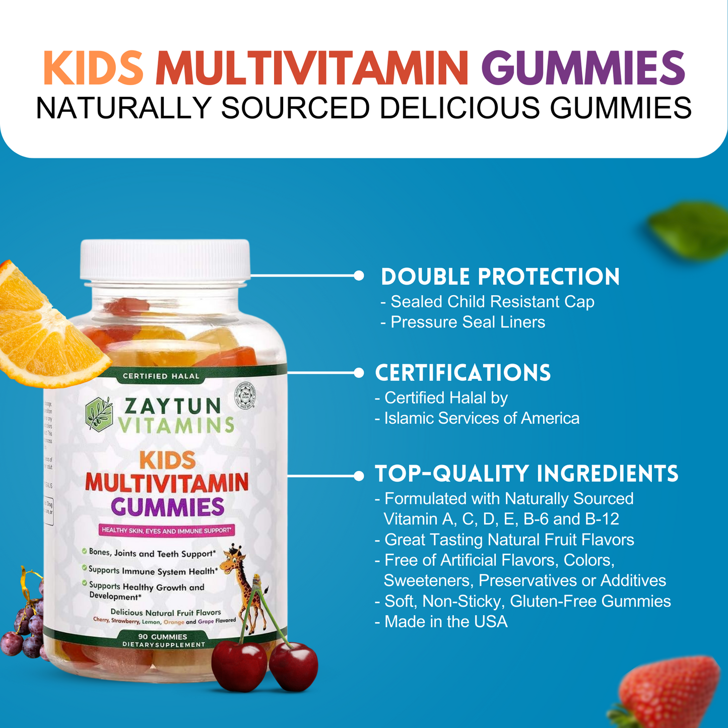 Halal Kids Multivitamin Gummies