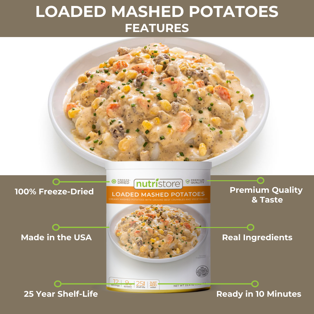 Loaded Mashed Potatoes Freeze Dried - #10 Can by Nutristore