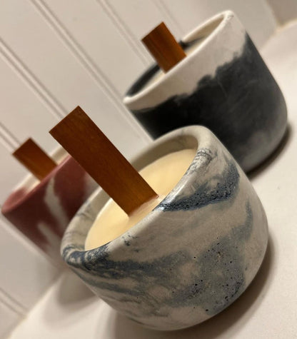 Signature Concrete Candle - Tulip (small) Handpainted Concrete Candle