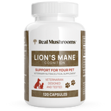 Organic Lions Mane Extract Capsules for Pets by Real Mushrooms