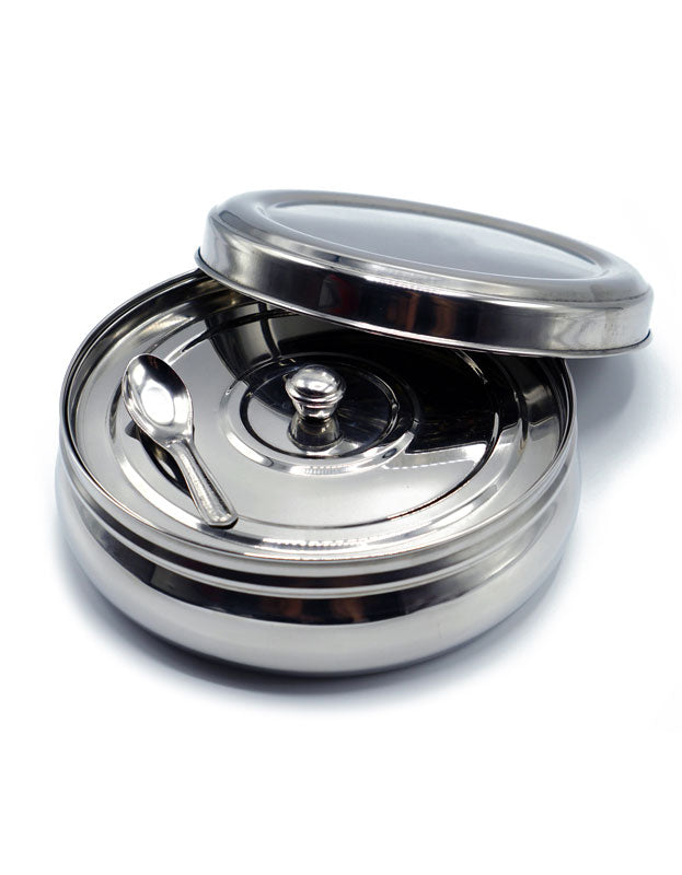 Indian Spice Tray (Spice Box or Spice Rack - also known as Masala Dani or Masala Dabba), Stainless Steel