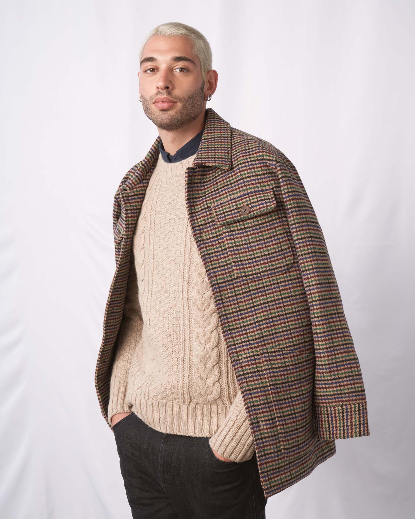 Recycled Houndstooth Coat by United By Blue