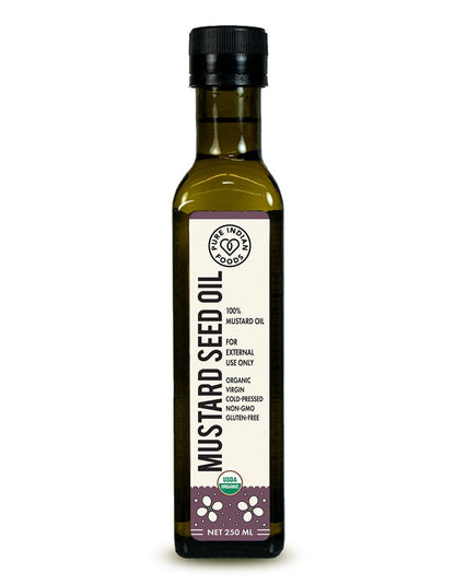 Mustard Seed Oil, Cold Pressed, Virgin & Certified Organic