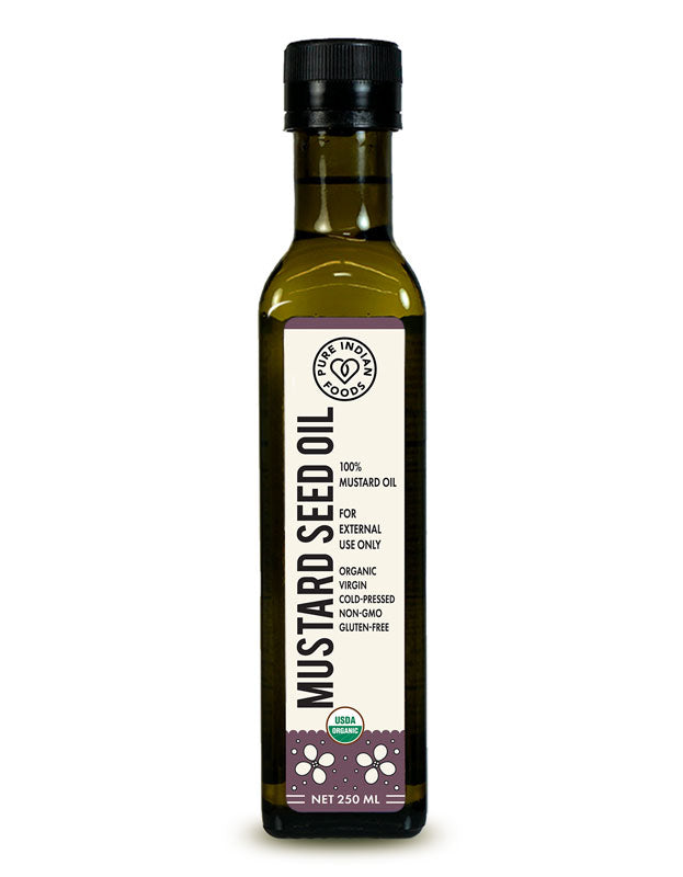 Mustard Seed Oil, Cold Pressed, Virgin & Certified Organic