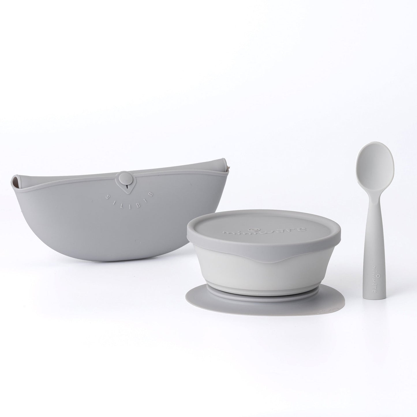 First Bites Deluxe Self-Feeding Set - Dove Grey by Miniware