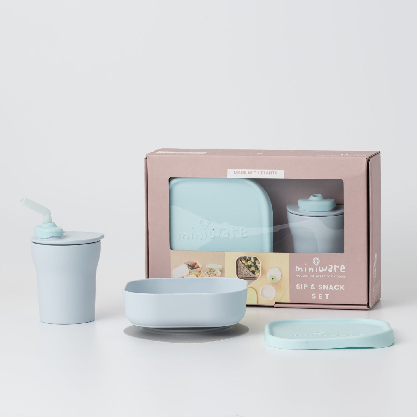 Sip & Snack: All Stages Cup and Bowl Set - Aqua by Miniware