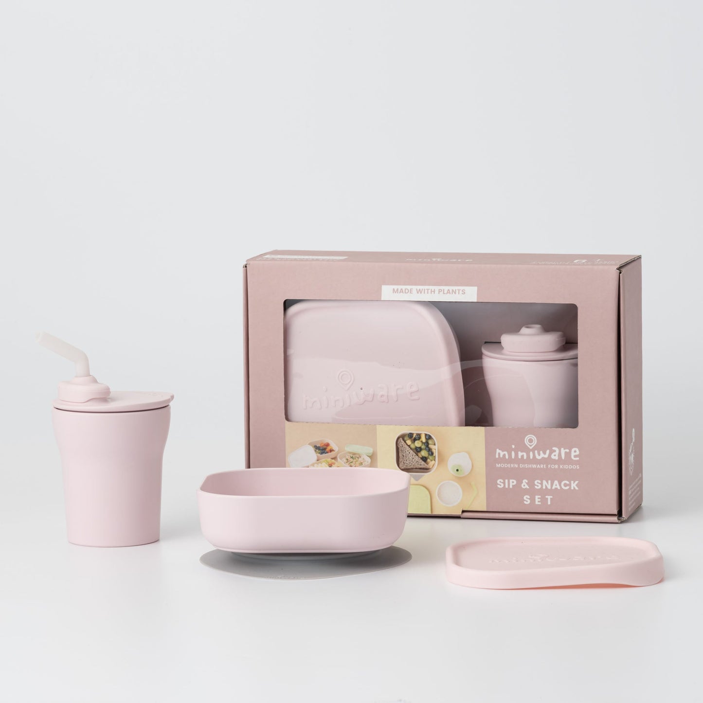 Sip & Snack: All Stages Cup and Bowl Set - Cotton Candy by Miniware