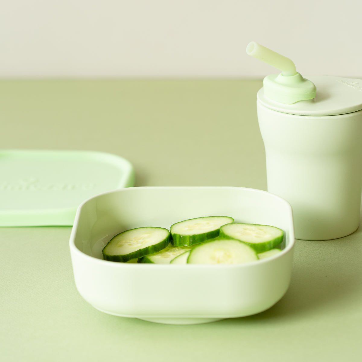 Sip & Snack: All Stages Cup and Bowl Set - Key Lime by Miniware