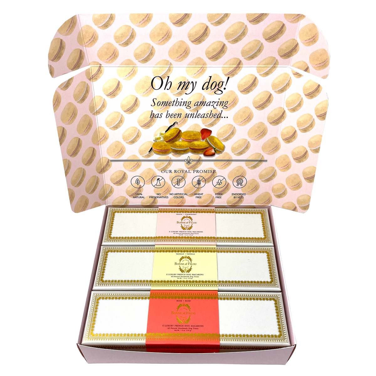 Dog Macaron Combo Gift Box (18 French Dog Macarons)