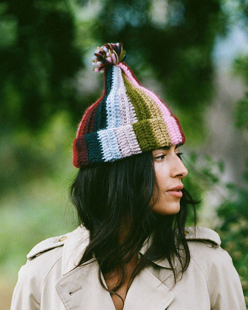 Alpaca Beanie - Mom's Rainbow by Made by Minga