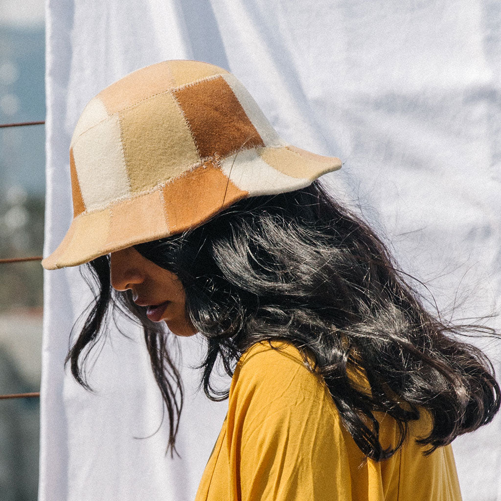 Patchwork Bucket Hat - Naturally Dyed by Made by Minga