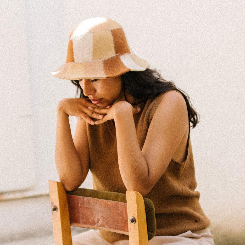 Patchwork Bucket Hat - Naturally Dyed by Made by Minga