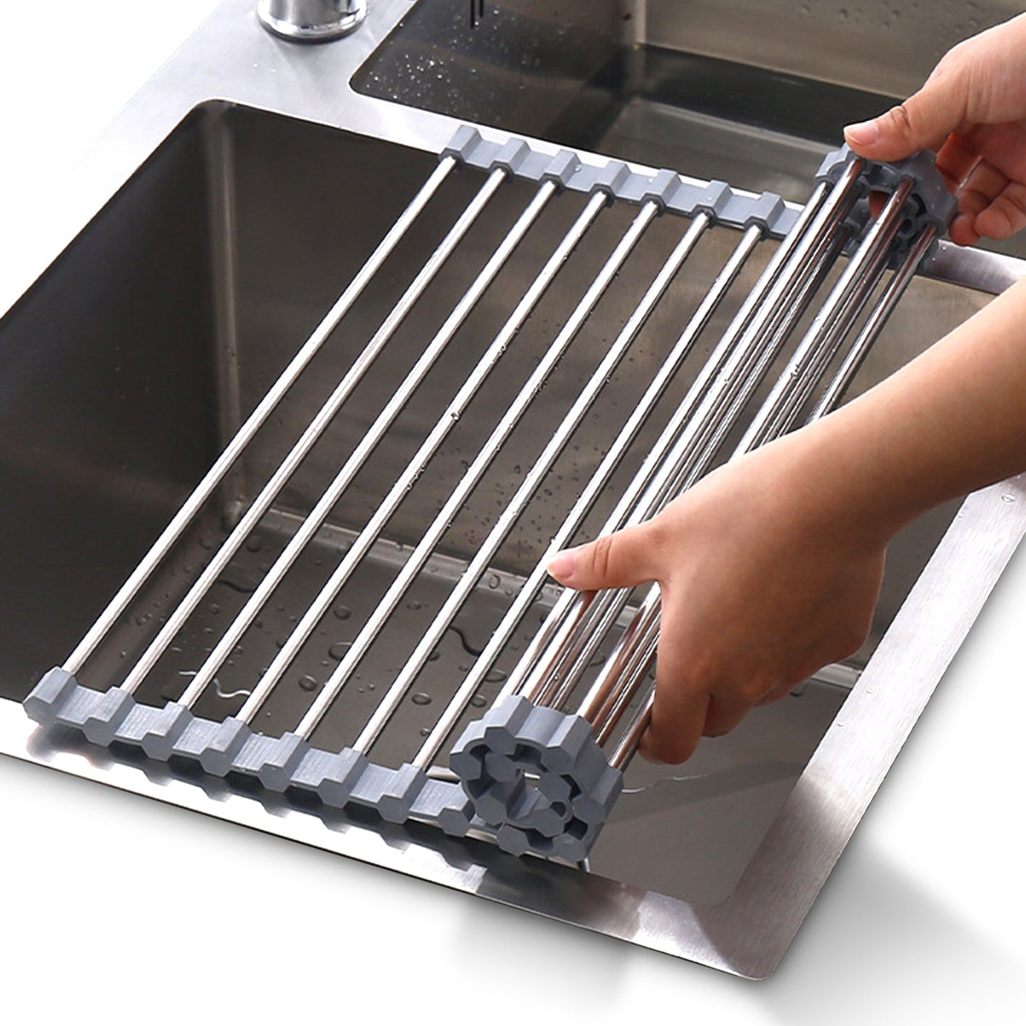 Cheer Collection Multipurpose Dish Drying Rack –  Non-Slip Stainless Steel, Heat Resistant and Dishwasher Safe