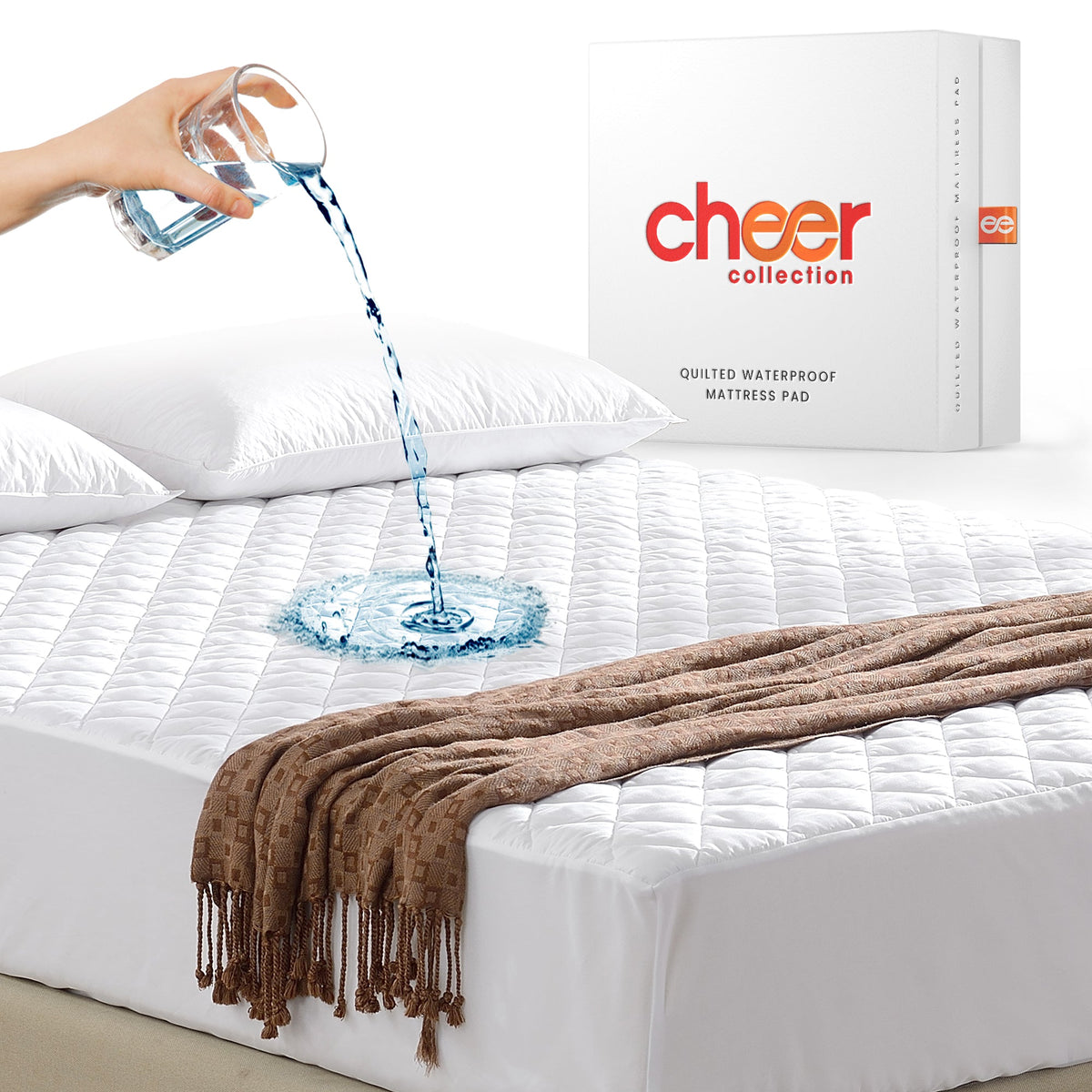 Cheer Collection 100% Waterproof Quilted Mattress Protector