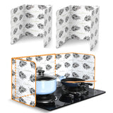 Cheer Collection Set of 2 Tri-Fold Aluminum Oil Splatter Guard Plates
