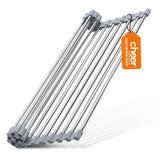 Cheer Collection Multipurpose Dish Drying Rack –  Non-Slip Stainless Steel, Heat Resistant and Dishwasher Safe