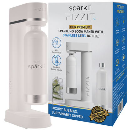 Fizzit Spärklï Carbonated Water Soda Maker with Stainless Steel Bottle Included