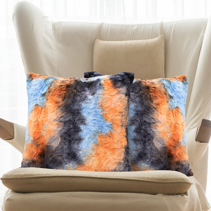 Cheer Collection Faux Fur Throw Pillow Set - Ultra Soft and Cozy, Elegant Home Decor, Stylish Accent Pillows - 18" x 18", - Set of 2