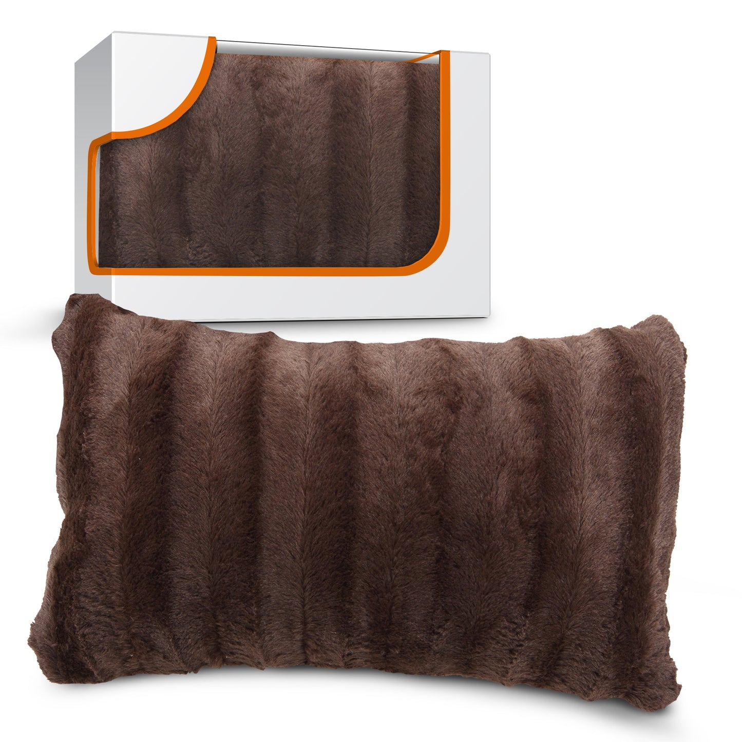 Cheer Collection Faux Fur Throw Pillow Cover - Multiple Colors & Sizes Available