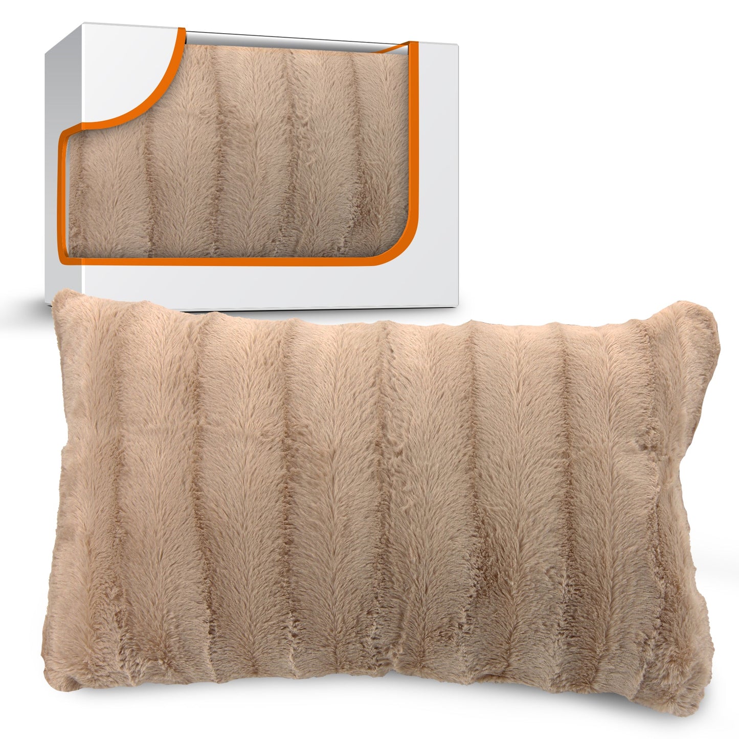 Cheer Collection Faux Fur Throw Pillow Cover - Multiple Colors & Sizes Available