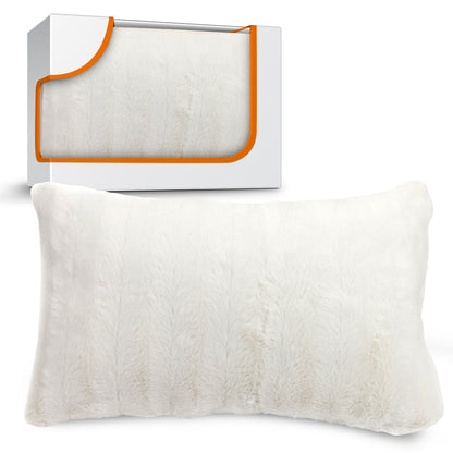 Cheer Collection Faux Fur Throw Pillow Cover - Multiple Colors & Sizes Available