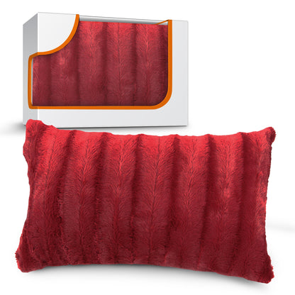 Cheer Collection Faux Fur Throw Pillow Cover - Multiple Colors & Sizes Available