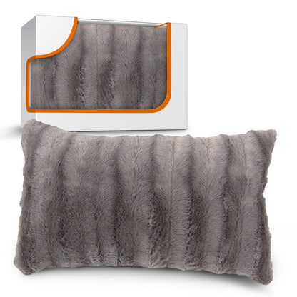 Cheer Collection Faux Fur Throw Pillow Cover - Multiple Colors & Sizes Available