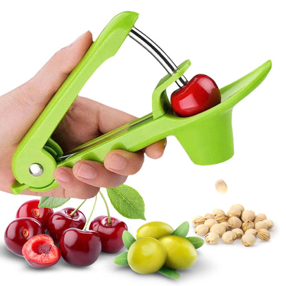 Cheer Collection Cherry and Olive Pitter – Effortless, One-Handed Pitting Tool for Cherries, Olives, and More