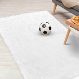 Cheer Collection Plush Shaggy Hair Area Rug - Anti Slip Bottom - Fuzzy Rug 24" x 34" - White