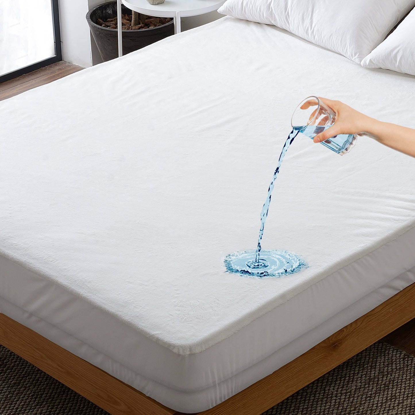 Cheer Collection Velvet Plush Waterproof Mattress Protector - Assorted Sizes