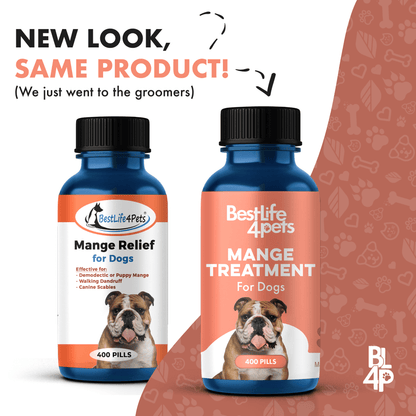 Dog Mange Treatment - Relief for Demodectic and Sarcoptic Mange (Scabies) by BestLife4Pets