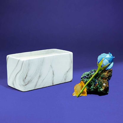 White Marble Prism Candle 24oz (Clearance)