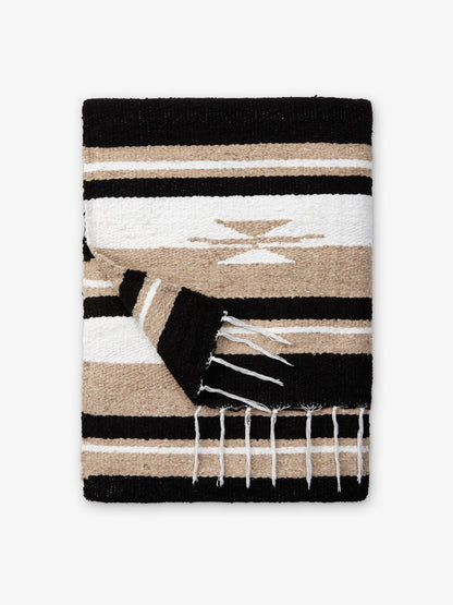 Black Baja Mexican Blanket by Laguna Beach Textile Company