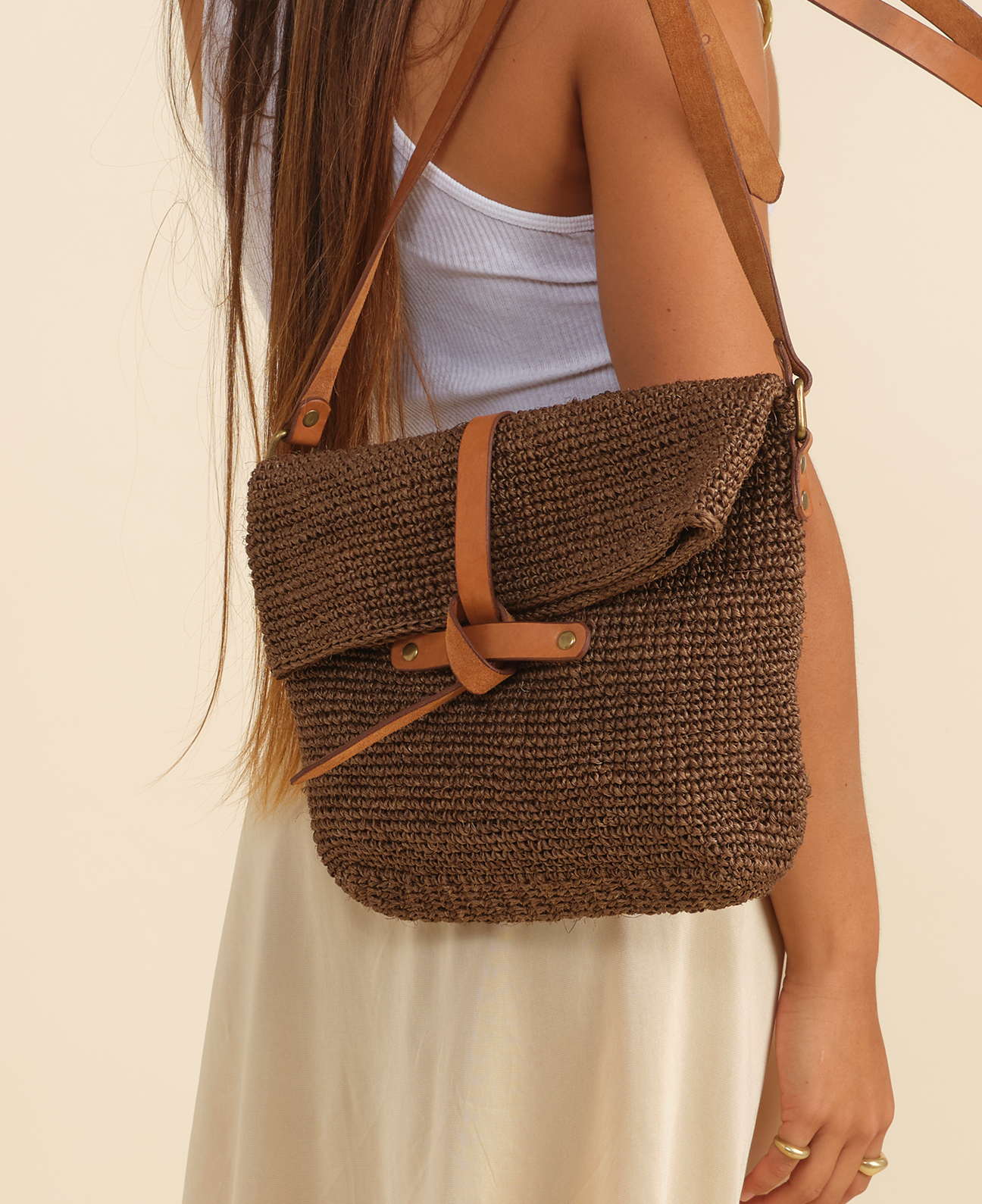 Carmen - Knotted Crossbody | Oak by Made by Minga